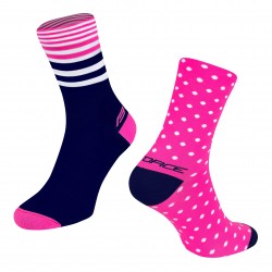 FORCE ponožky SPOT , růžovo-modré , S-M/36-41