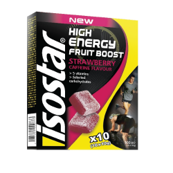 Želé ISOSTAR HIGH ENERGY FRUIT BOOST 10x10g jahoda