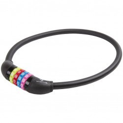 Zámek  M-Wave 12x650mm kódový Security silicon černý