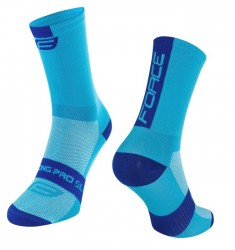 Ponožky FORCE LONG PRO SLIM, modré L-XL/42-46
