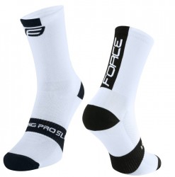 Ponožky FORCE LONG PRO SLIM, bílo-černé