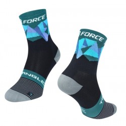 FORCE TRIANGLE ponožky černo-tyrkysové