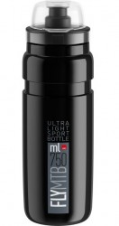 ELITE FLY MTB láhev černá/šedé logo 750ml , s krytkou