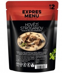 Expres Menu - jídlo na cesty - Hovězí Stroganoff 600g/2porce