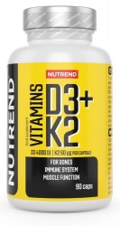 NUTREND VITAMINS D3+K2, obsahuje 90 kapslí