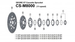 Shimano náhradní pastorek XT CS-M8000